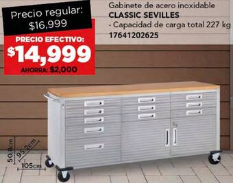 City Club CLASSIC SEVILLES Gabinete de acero inoxidable oferta