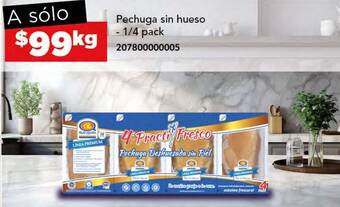 City Club Pechuga sin hueso 1/4 pack oferta