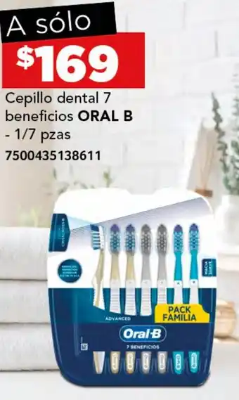 City Club ORAL B Cepillo dental 7 beneficios 1/7pzas oferta