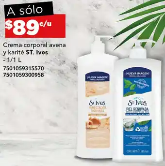 City Club ST. Ives Crema corporal avena y karité 1/1L oferta