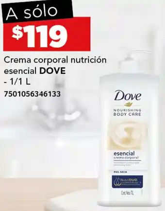 City Club DOVE Crema corporal nutrición esencial 1/1L oferta