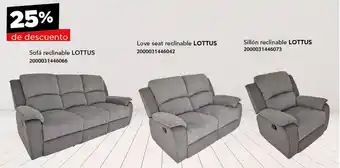 City Club LOTTUS Sofá reclinable oferta