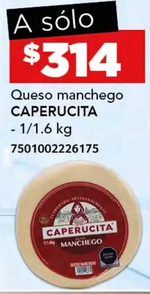 CAPERUCITA Queso manchego 1/1.6kg