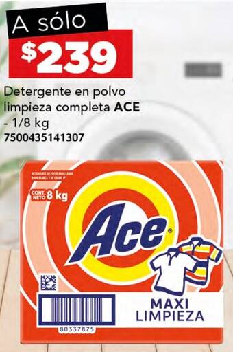 City Club ACE Detergente en polvo limpieza completa 1/8kg oferta