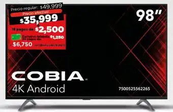 City Club COBIA 4K Android 98" oferta