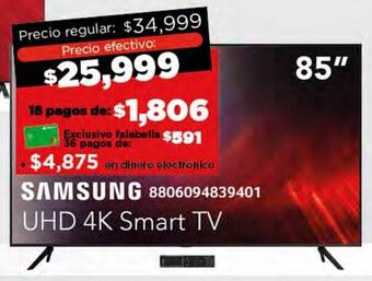 City Club SAMSUNG UHD 4K Smart TV 85" oferta