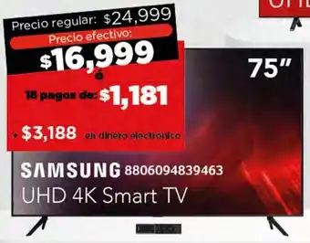 City Club SAMSUNG UHD 4K Smart TV 75" oferta