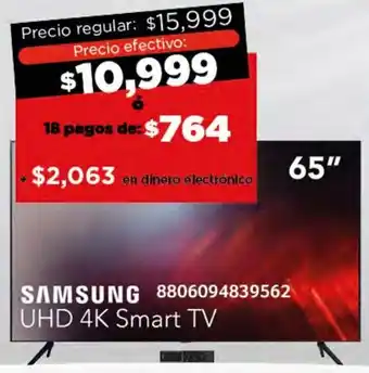 City Club SAMSUNG UHD 4K Smart TV 65" oferta