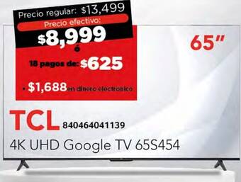 City Club TCL 4K UHD Google TV 65" oferta