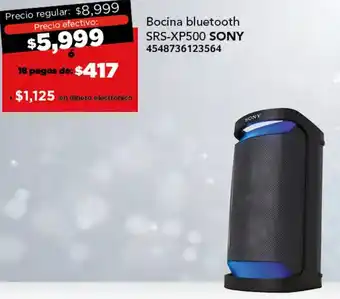 City Club SONY Bocina bluetooth SRS-XP500 oferta