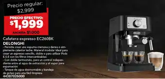 City Club DELONGHI Cafetera expresso EC260BK oferta