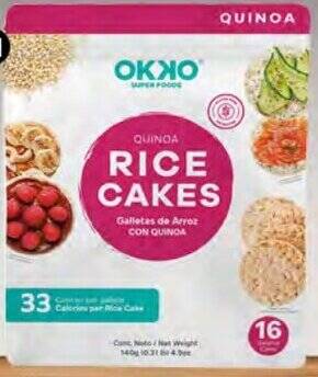 City Club OKKO Galletas de arroz y quinoa 2x4/140g oferta