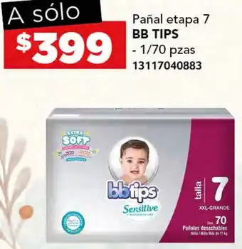 BB TIPS Pañal etapa 7 1/70 pzas