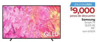 Costco Samsung Smart TV QLED 4K 85" oferta
