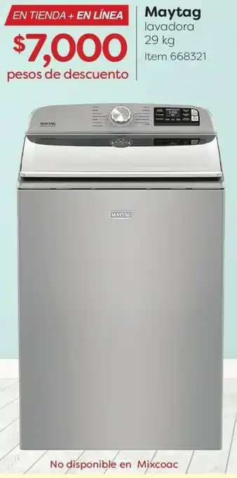 Costco Maytag lavadora 29 kg oferta