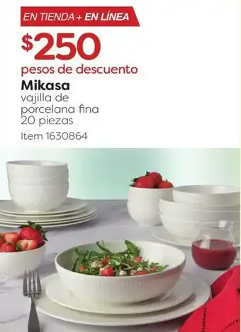 Mikasa vajilla de porcelana fina 20 piezas