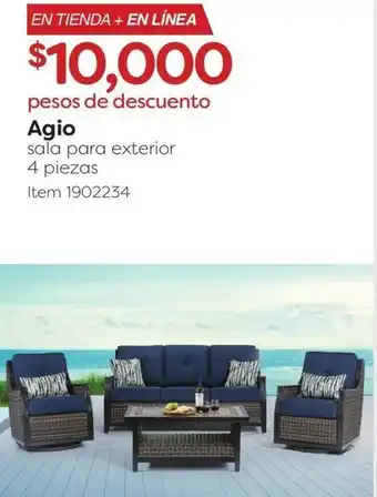 Costco Agio sala para exterior 4 piezas oferta