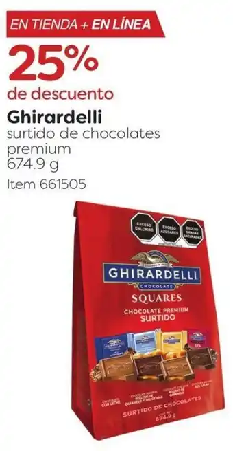 Costco Ghirardelli surtido de chocolates premium 674.9 g oferta