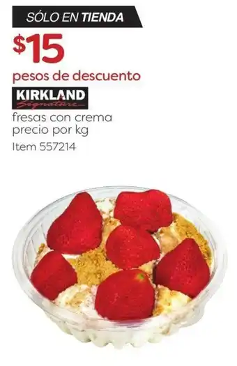 KIRKLAND fresas con crema precio por kg
