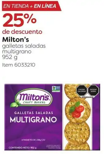Costco Milton's galletas saladas multigrano 952 g oferta