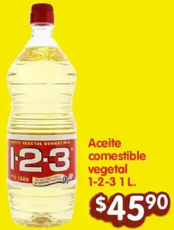 Soriana Híper Aceite comestible vegeral 1-2-3 1L oferta