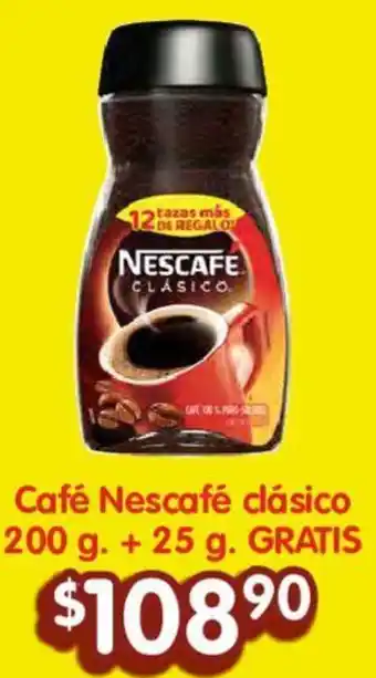Café Nescafé clásico 200 g.+ 25 g. GRATIS