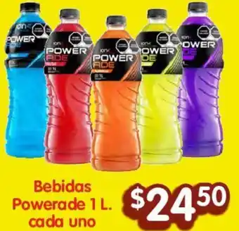 Soriana Híper Bebidas Powerade 1L oferta