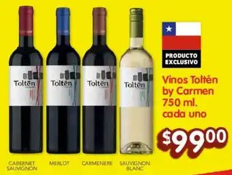 Soriana Híper Vinos Toltén by Carmen 750 ml oferta