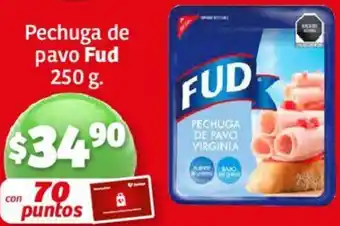 Soriana Híper Fud Pechuga de pavo 250g oferta