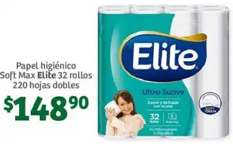 Soriana Híper Papel higiénico Soft Max Elite 32 rollos 220 hojas dobles oferta