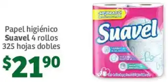 Soriana Híper Suavel Papel higiénico 4 rollos 325 hojas dobles oferta