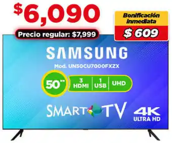 Bodega Aurrerá SAMSUNG HDMI USB UHD SMART TV 4K 50" oferta