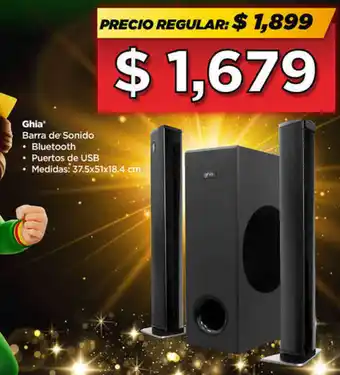 Bodega Aurrerá Ghia Barra de Sonido Bluetooth oferta