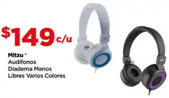 Bodega Aurrerá Mitzu Audífonos Diadema Manos Libres Varios Colores oferta