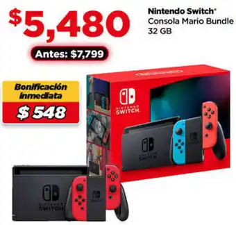 Bodega Aurrerá Nintendo Switch Consola Mario Bundle 32 GB oferta
