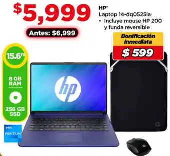Bodega Aurrerá HP Laptop 14-dq0525la Incluye mouse HP 200 y funda reversible oferta