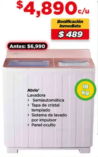 Bodega Aurrerá Atvio Lavadora 18kg oferta