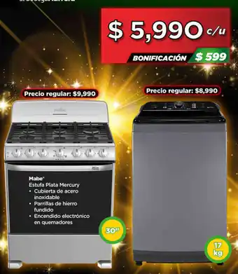 Bodega Aurrerá Estufa Plata Mercury 30" oferta