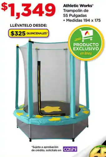 Bodega Aurrerá Athletic Works Trampolín de 55 Pulgadas 194 x 175 oferta