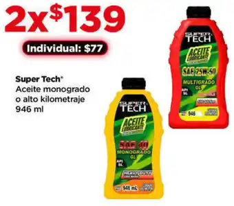 Super Tech Aceite monogrado o alto kilometraje 2x946 ml