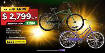 Huffy Cranbrook Bicicleta R26 tipo crucero