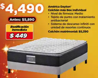 Bodega Aurrerá América Dayton Colchón más Box individual oferta