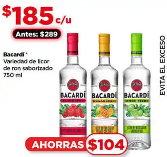 Bodega Aurrerá Bacardi Variedad de licor de ron saborizado 750 ml oferta