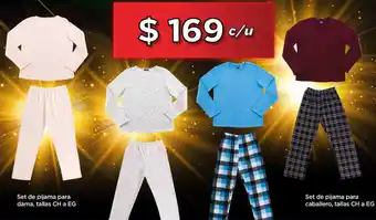 Bodega Aurrerá Set de pijama para dama, tallas CH a EG oferta