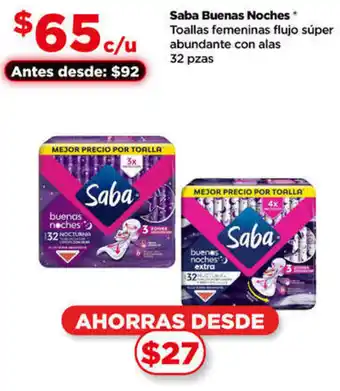 Bodega Aurrerá Saba Buenas Noches 32pzas oferta