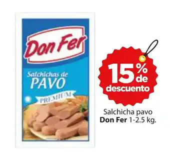 Salchicha pavo Don Fer 1-2.5 kg.