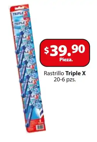 Rastrillo Triple X 20-6 pzs.