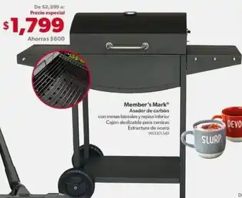 Sam's Club Member's Mark Asador de carbón oferta