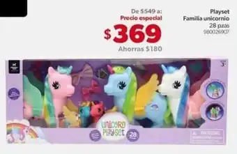 Sam's Club Member's Mark Playset Familia unicornio 28 pzas oferta
