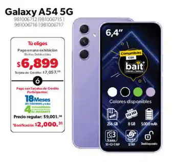 Sam's Club Samsung Galaxy A54 5G oferta
